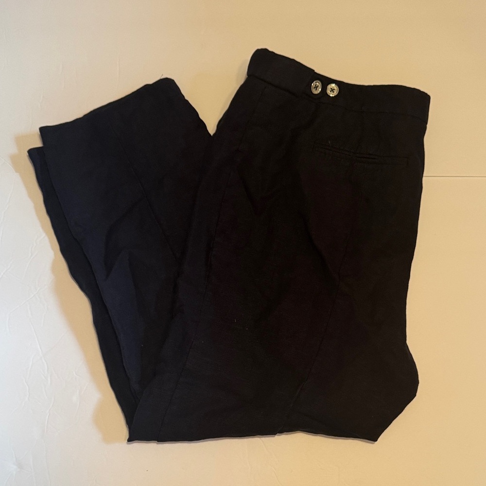 ✨Black Linen Calvin Klein Highline Pants. Size 14, EUC.